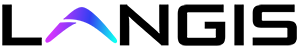 Langis wordmark arranged for compact navigation use, reinforcing the brand across repeated site placements.